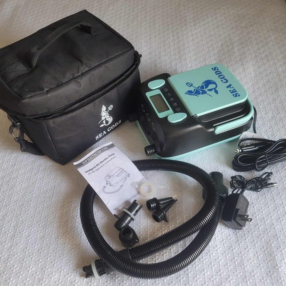 Sea Gods Automatic Electric Paddle Board Pump Rechargeable SUP Pump paddleboard